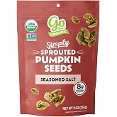 Go Raw Organic Sprouted Pumpkin Seeds - Savory Seasoned Salted Pepita Snack | Keto, Non-GMO, Vegan, Gluten-Free, Kosher, Paleo, Protein-Packed Superfood, Healthy Snack for Adults &amp; Kids, 9 oz Bag
