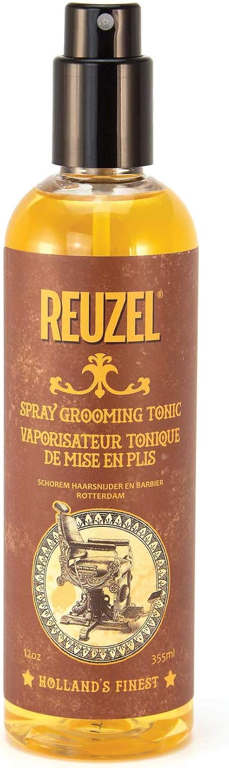 Reuzel Hairspray Grooming Tonic, Subtle Apple, Peppermint Fragrance, Perfect for Blow Drying