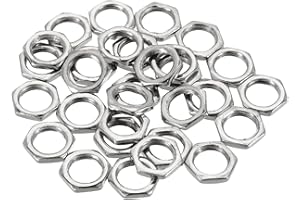 PATIKIL M9 x 0.75 Steel Hex Nuts, 30 Pack Metric Thread Zinc Plated Finished Hardware Nuts Screw Bolt Fasteners 2.5mm Height