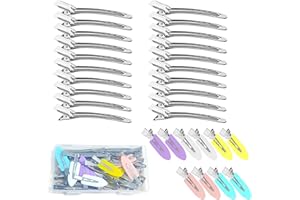 30 Pcs Hair Clips for Styling, Duck Bill Clips for Thick Thin Hairs, No Crease Hairclips for Curly and Styling Sectioning
