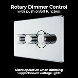 BG Electrical Intelligent Triple Wall Dimmer Switch 2 Way Polished Chrome 200W view 5