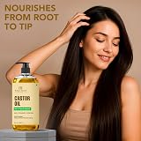 Botanic Hearth Castor Oil 8 Fl Oz Cold Pressed Hexane Free for Hair Eyelashes view 7