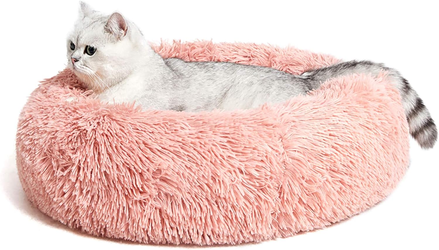 ANWA Cat beds Indoor Cats Large, Faux Fur Cat Beds Medium, Calming Cat