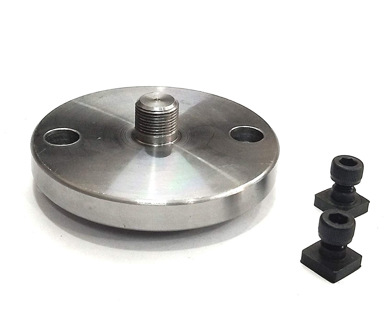 Brand NEW Tool Steel Quality Back Plate for Rotary Tables to Mount Chucks (Supplied with Relevant 3 X TNUTS +Bolts)-Engineering Tools ((Dia 65 MM- M12 X 1))