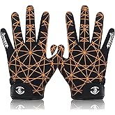 AMYESE Youth Football Gloves -Sticky Football Receiver Gloves with Tacky Silicone Palm for Kids Girls Boys Flag Football Practice Games,Stretch Fit Quick-Dry Excellent Grip Football Receiving Gloves