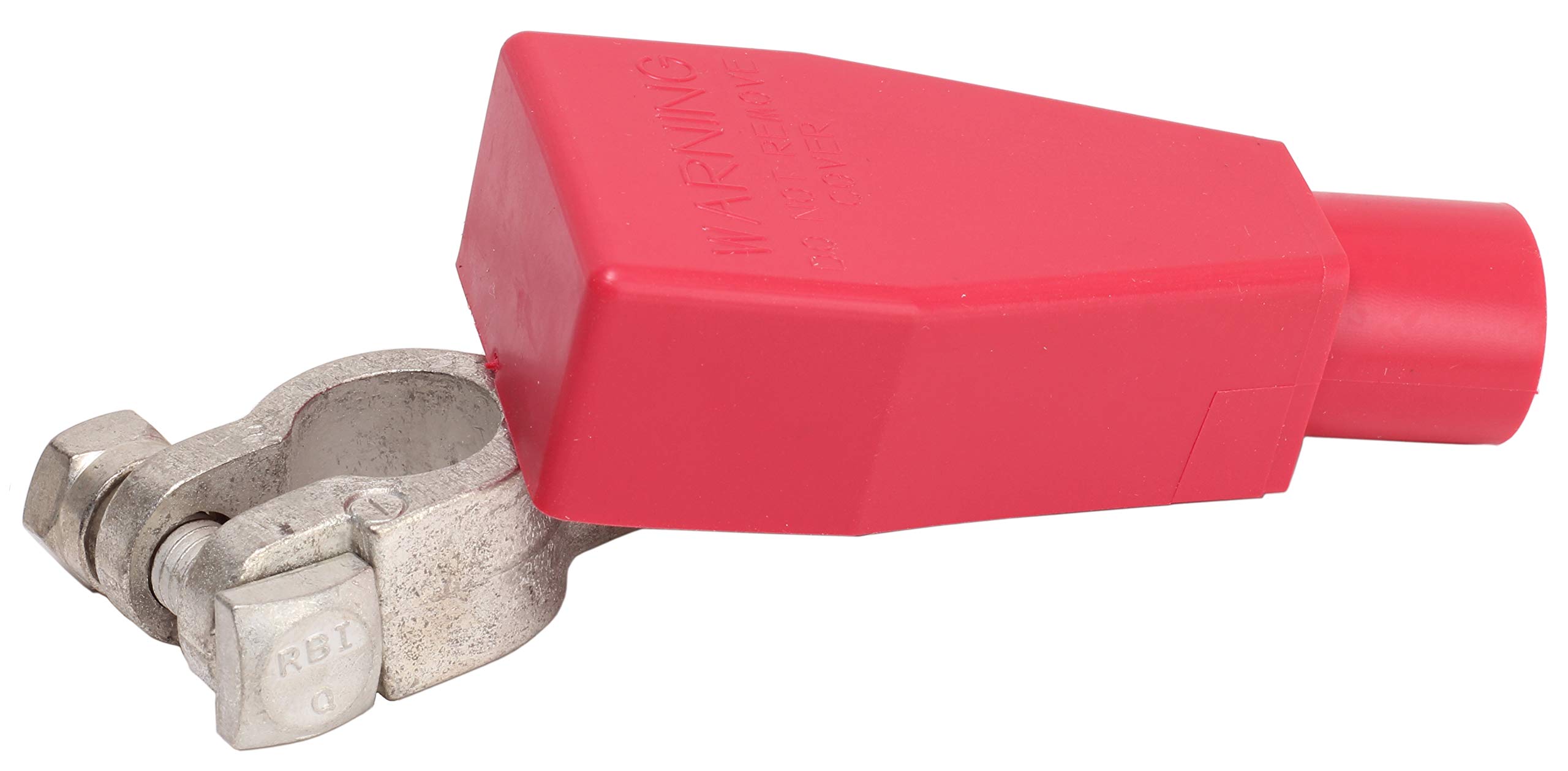 Fastronix Red and Black Top Post Style Flexible Battery Terminal Cover