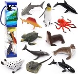Fun Gift 12 Pcs Sea Animal Figures Ocean Toy Educational Learning Set