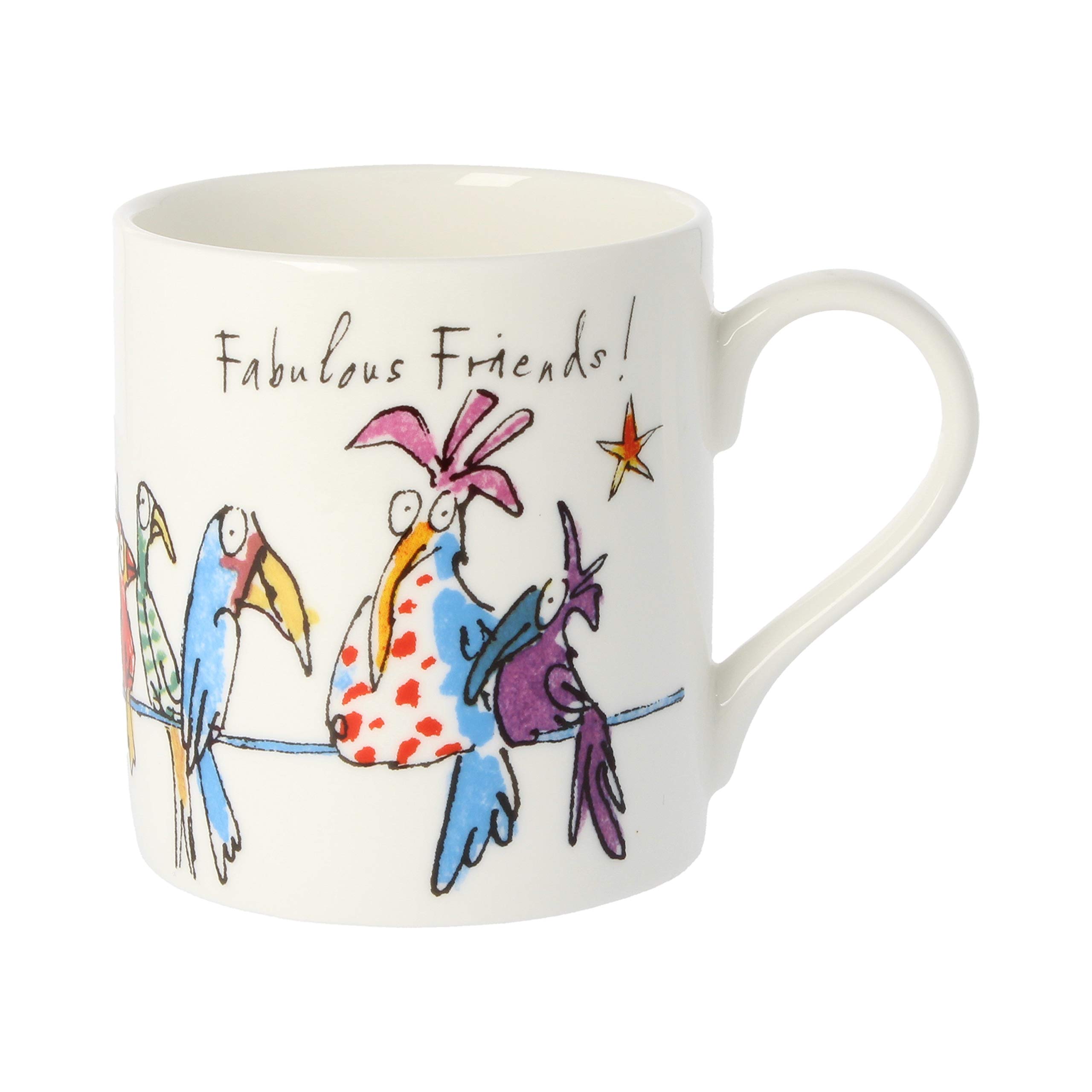 Quentin Blake Fabulous Friends Birds On A Wire Bone China Mug Gift Idea QQB17