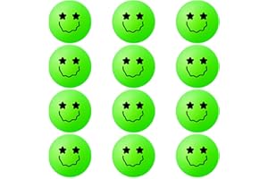 Soulchen Glow in The Dark Table Tennis Balls Christmas Green Gifts Neon Luminous Ball Party Games Goodie Bag Cat's Faithful Playmate Fun Indoor Games for Holidays Outdoor Practice