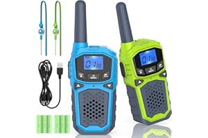 WOKTOK Walkie Talkies for Adults Rechargeable,Long Range Two Way Radios 22 Channels VOX NOAA Weather Alert Family Walkie-Talkie for Outdoor Adventures, Camping, Hiking, Hunting 2 Packs