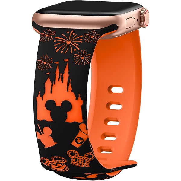 NEW 2 Cartoon Engraved Bands for Apple Watch Luxury Style Bands Amazon.com: Shesyuki 2 Packs Cartoon Engraved Bands for  main image 3