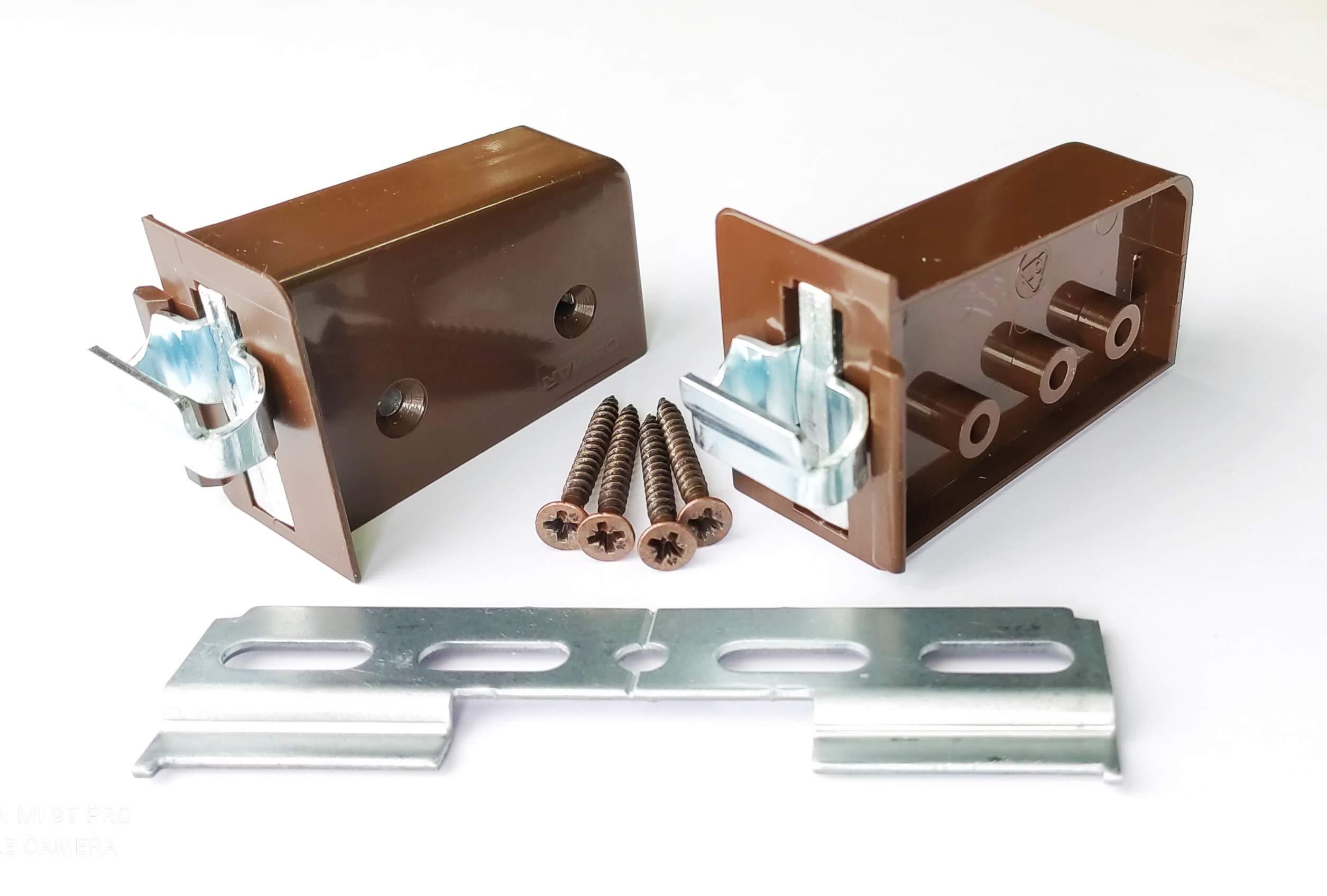 CAMAR Wall Bracket Kit (right and left pair). Hanging Furniture Hooks (CAMAR 800, Brown)