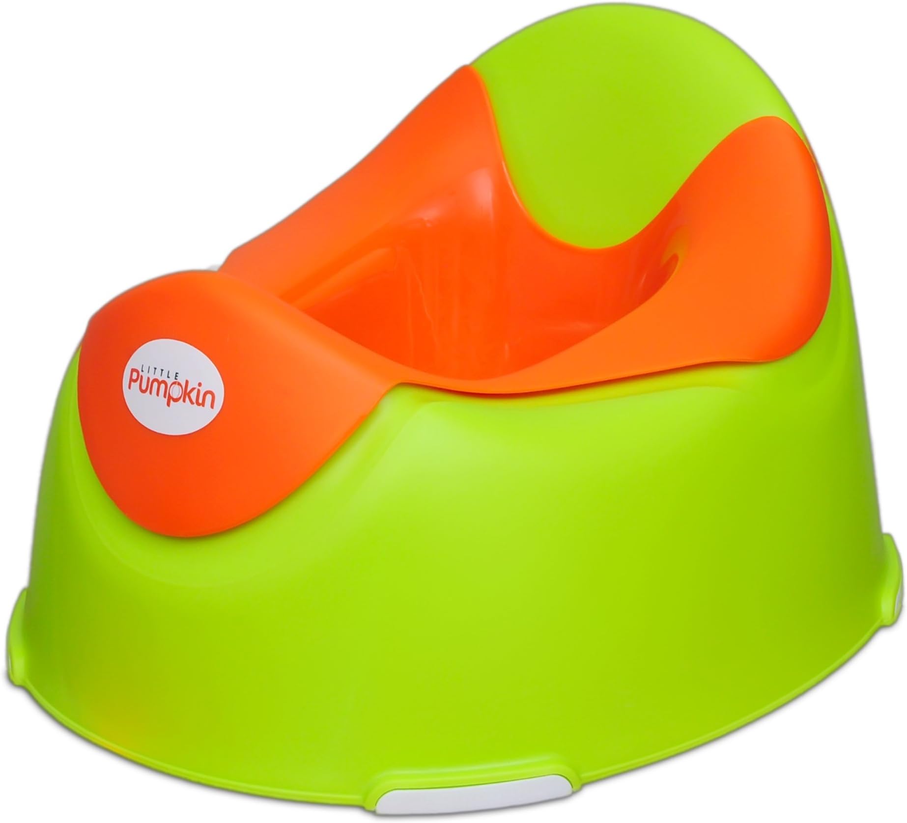 Little Pumpkin Kiddie Kingdom Potty Toilet Training Seat with Removable Tray for 6 Months to 3 Years New Born Baby/Infant/Kids (Green Orange)