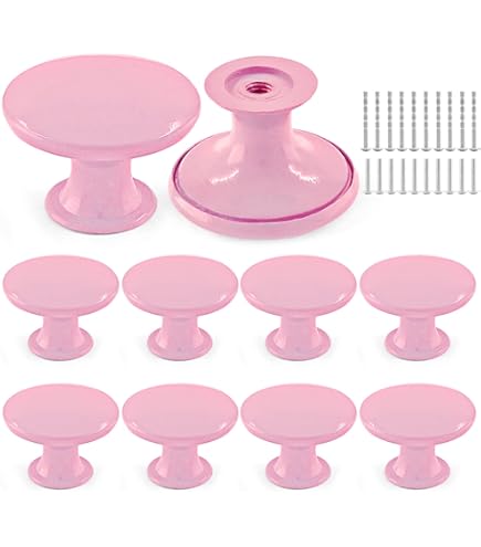 IEIK Lot De 10 Boutons De Placard Ronds En Verre Avec Bulles En