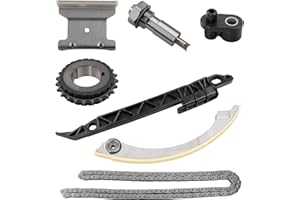 2.0L 2.2L 2.4L Engine Timing Chain Kit with Tensioner Crank Sprocket, Compatible with 2002-2017 Pontiac Buick GMC Saab Oldsmo