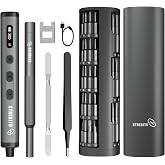 STREBITO 78 IN 1 Mini Electric Screwdriver Set, Cordless Screwdriver Kit | 72 S2 Bits, 5-Gear Torque Adjustment, Digital Display Screen, Magnetic Storage, Repair Tool Kit for Phone, Watch, Laptop