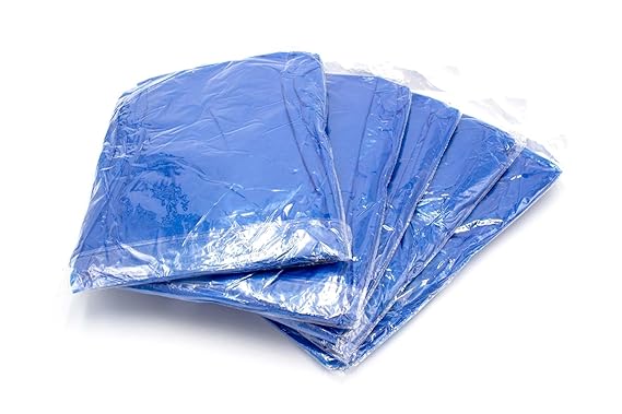 vhbw Regenponcho Set blau für Damen und Herren mit Kapuze (5 Stück) - wasserdichtes Fahrrad Regencape geeignet für Camping, F