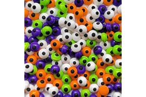SENCHANTING 1 Bottle Candy Eyes Eyeballs Cake Cupcake Toppers Edible Eyes for Decorating - Halloween, Christmas, Easter, and Edible Art Project Candy Decorations - 4 Colors Small Eyeball
