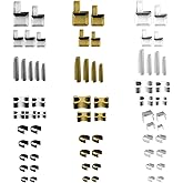 AIEX 69pcs Zipper Repair Kit, Metal Zipper Box Replacement and Insertion Pins Zipper Top and Bottom Stops Zipper Repair and R