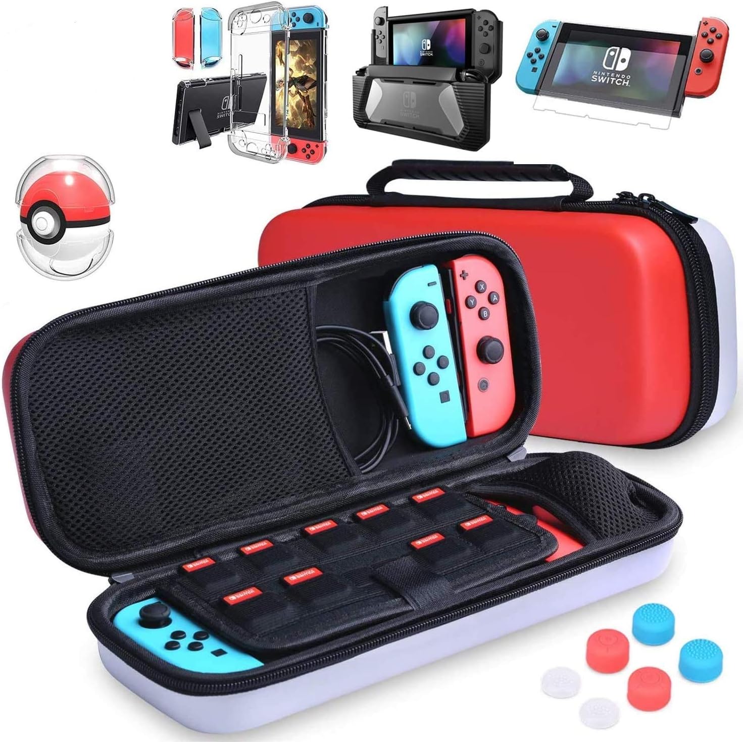 HEYSTOP Custodia per Nintendo Switch, Switch Cover Case con Pellicola