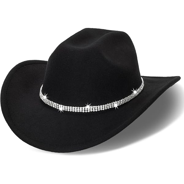 Vintage Western Cowboy Hat for Men Women - Wide Brim Cowgirl 