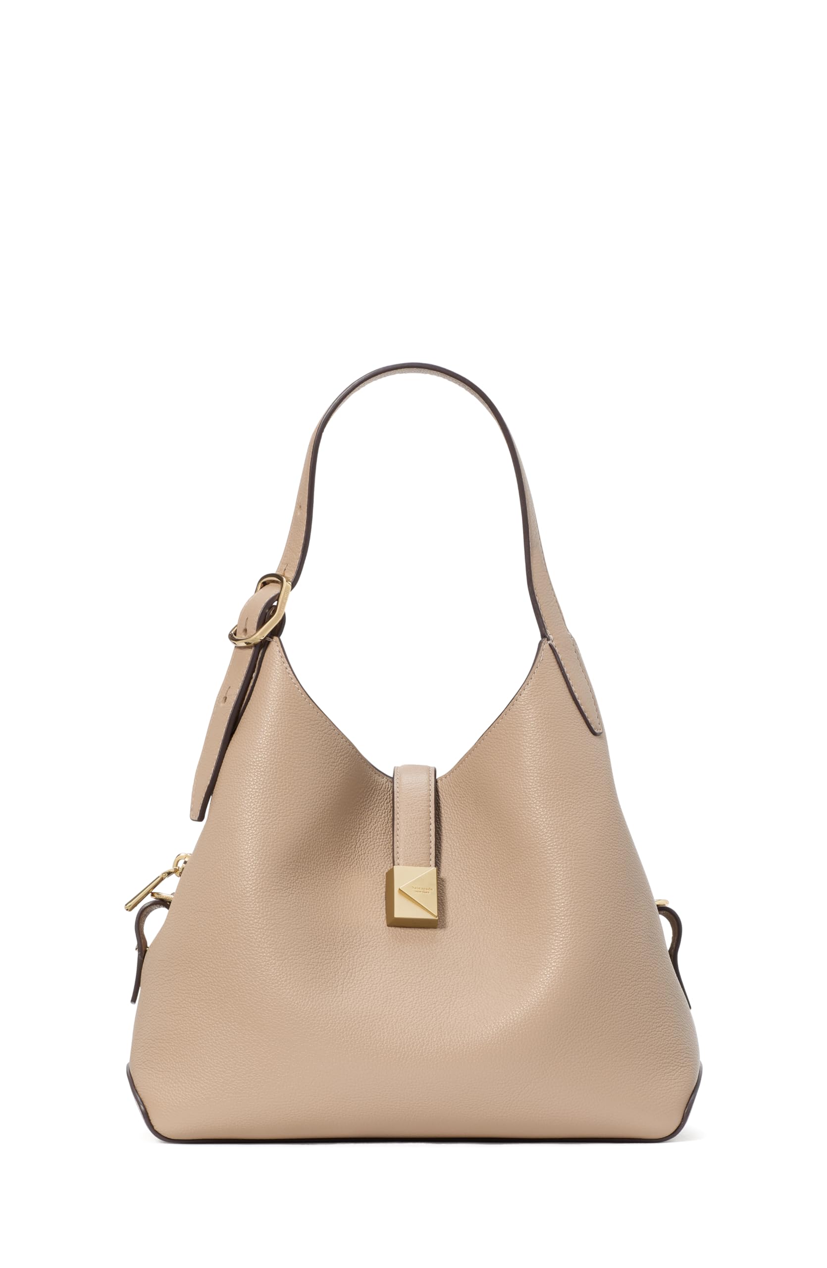 kate spade new york Women’s Deco Pebbled Leather Medium Crossbody Tote, Timeless Taupe