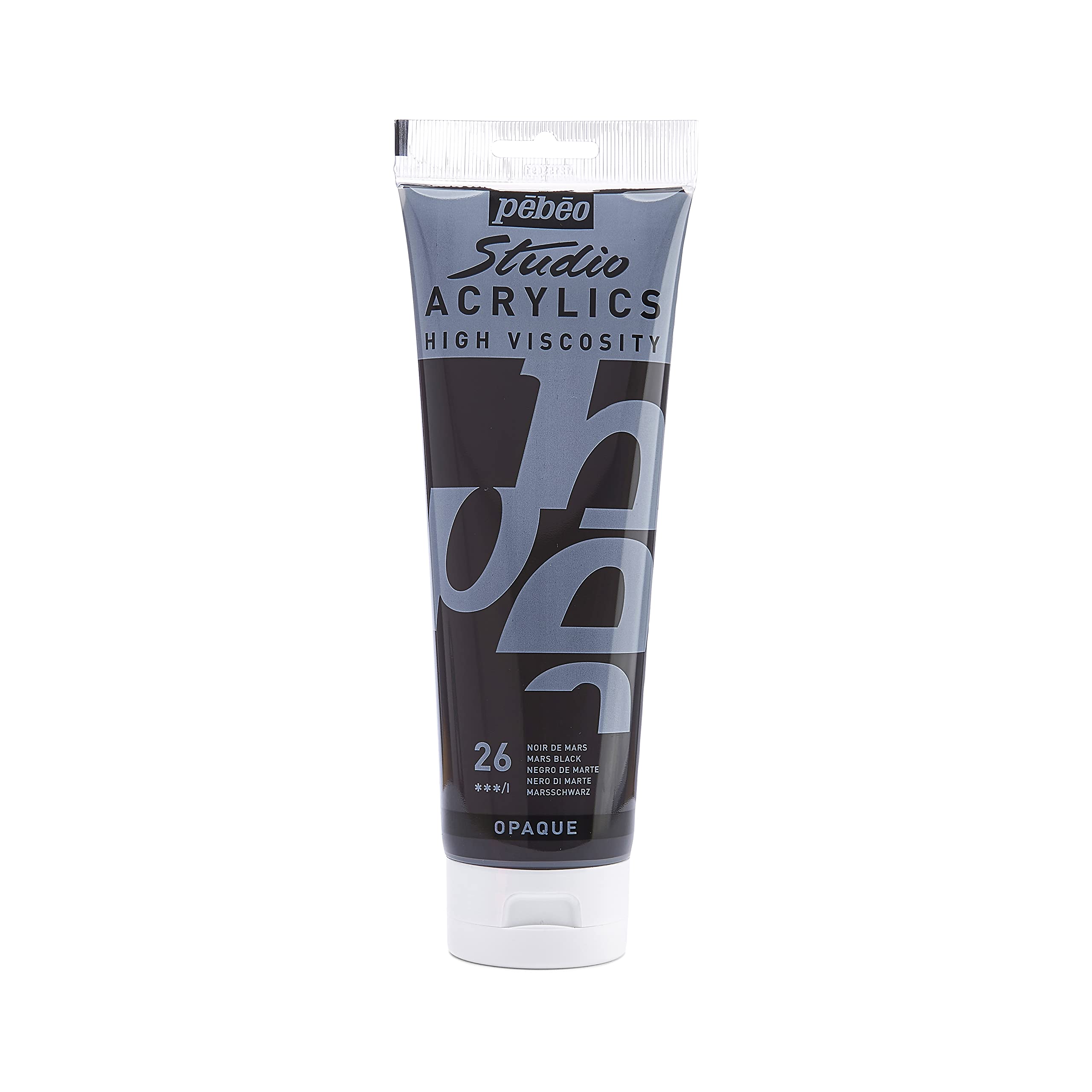 PEBEO 169-026 250 ml Studio Acrylic Paint, Mars Black — image 1