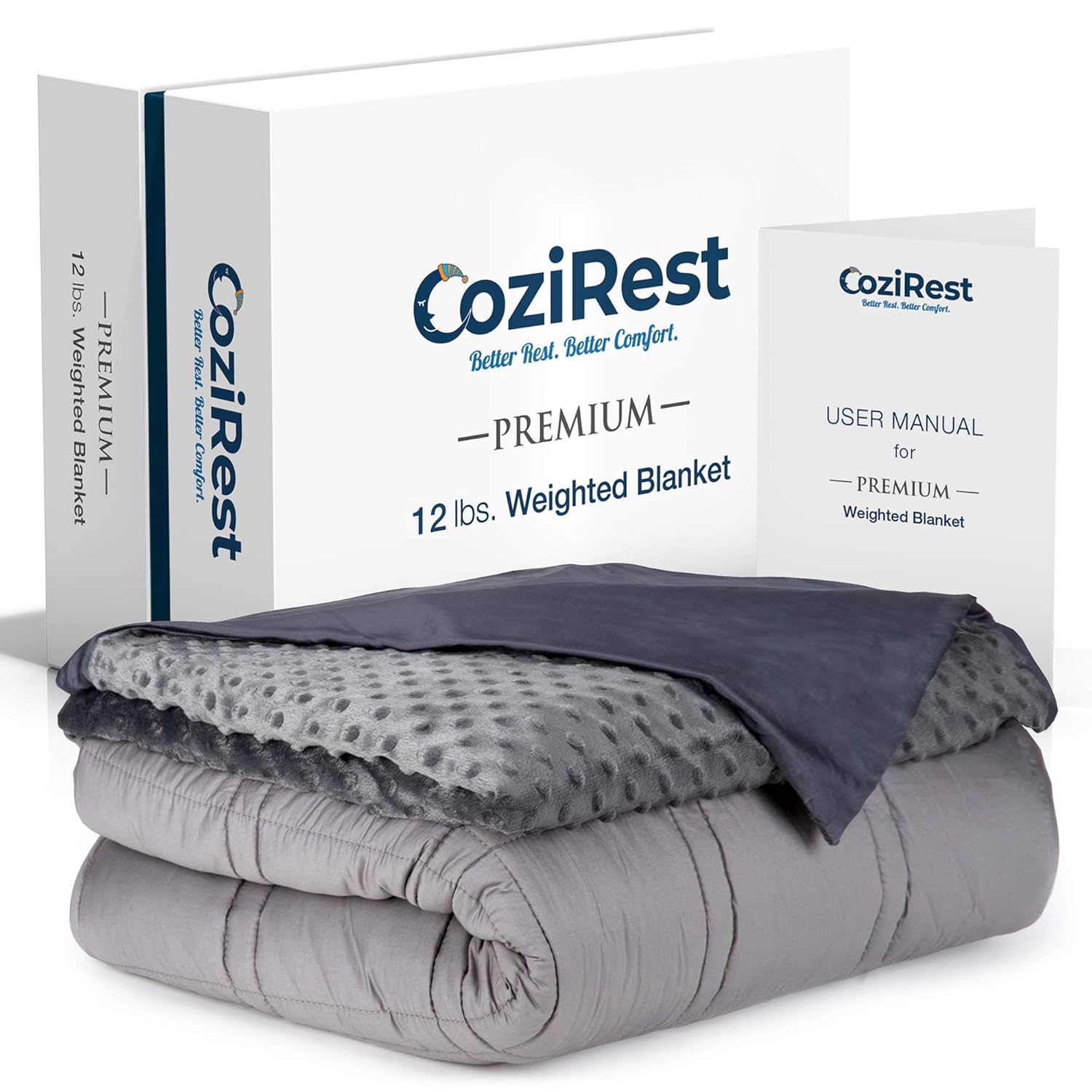 Amazon.com: CoziRest Cooling Weighted Blanket - 12 lbs - 60x80" Queen
