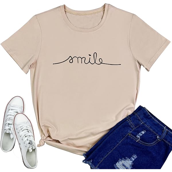 Amazon.com: Smile Graphic Quote T-Shirt : Clothing, Shoes
