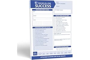 Daily Success & Goal Tracker - Schedule - Tear-off Motivational & Productivity Checklist - 90 Day Planning Pad (6.5 x 9) by InnerGuide Planners