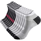 Compression Socks for Men Women Ankle Running Socks for Plantar Fasciitis | Low Cut Athletic Ankle Socks with Ankle &amp; Arch Support for Running, Cycling, Golf, Work, Plantar Fasciitis Relief