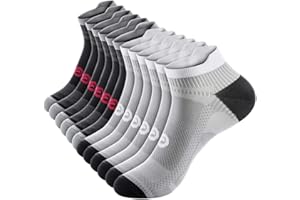 PAPLUS Ankle Compression Socks for Men and Women 2/4/6 Pairs, Low Cut Compression Running Socks with Ankle Support