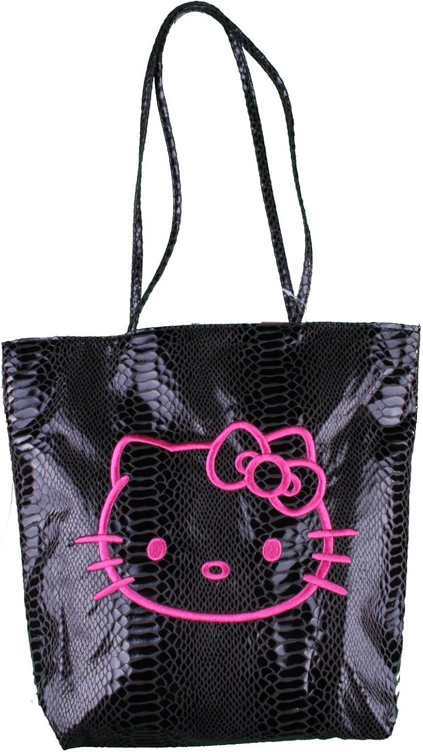 Sanrio Original Tote Bag Black Quilted Hello Kitty Handbags