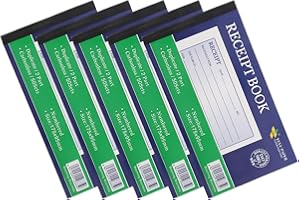 LOLIPPYY 5pcs Business Receipt Books Carbonless Invoice Forms with Strong Binding and Detachable Order for