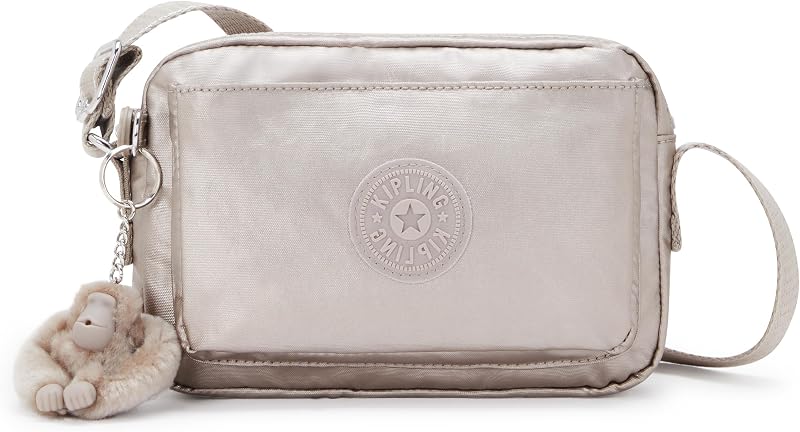 ABANU Borsa a tracolla piccola, Metallic Glow (Argento)