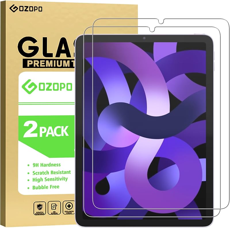 GOZOPO 2-Pack Screen Protector for iPad Air 5th/4th Gen 10.9 inch 2022/2020