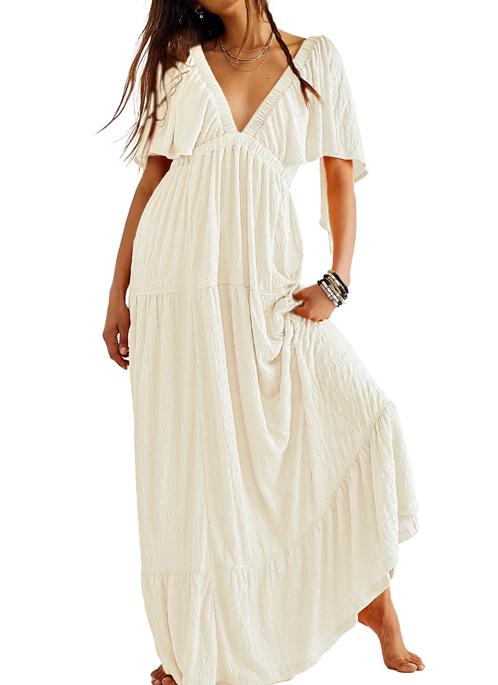 Photo 1 of Kikibell Vestidos De Verano para Mujer FP Dupe Dress Cocktail Dresses Graduation Dress for Women FP Dupes Beige S