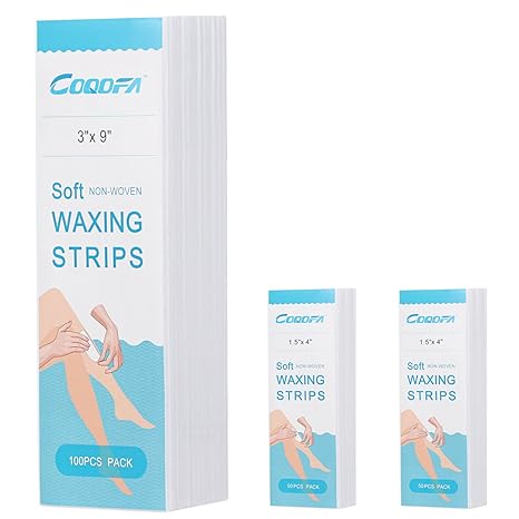 Coqofa Hair Removal Waxing Strips 200 Pcs Body And Facial Wax