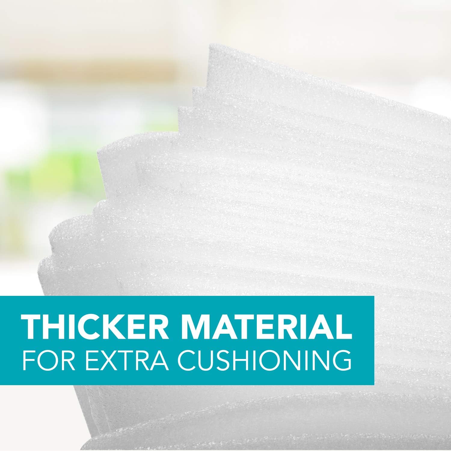 Premium Foam Packing Sheets (50 Count, 11 7/8 x 12 1/8 inches) Cushion Foam Wrap Sheets; Moving Supplies for Dishes, Glasses and Furniture; Packing Cushioning Supplies; Soft and Durable: Office Products
