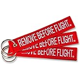 Apex Imports AIXEPA 3X Remove Before Flight Red/White Key Chain 5.5" x 1" Motorcycle ATV Car Truck Keychain