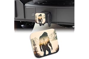 UUCBTAH Trailer Hitch Cover Bigfoot Mountain Forest Tow Hitch Cove Universal 2" Heavy Duty Trailer Hitch Tube Rubber Covers,Square Hitch Cover Plug Cap for Trucks SUV Cars