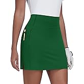 JoyGirl 16" Women Golf Skirts with Shorts Zipper Pockets Tennis Skirt High Waisted Athletic Skorts Skirts
