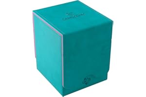 Gamegenic Squire Plus 100+ XL Convertible - Premium Storage, Holds 100+ Cards and Includes Detachable Slide Card Case, Teal/Pink Color, Made