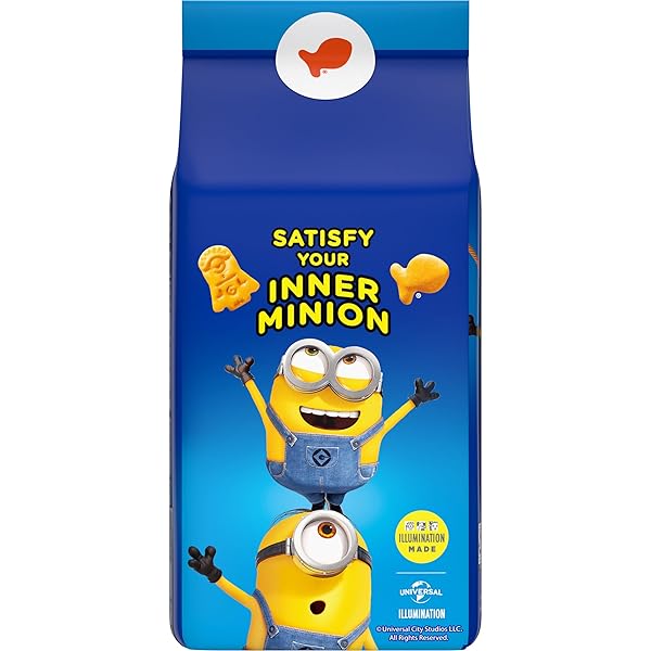 GOLDFISH MINIONS SHAPED CHEDDAR CRACKERS, 6.6 OZ BAG