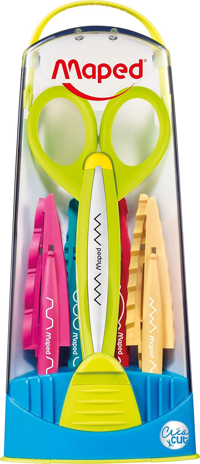 Maped 601005 Crea Cut Craft Scissors with Assorted Pattern Blades, Green - Image 5