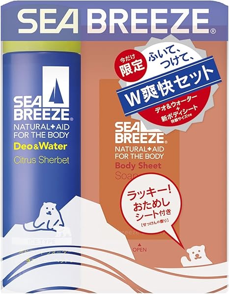 Amazon シーブリーズ デオ ウォーター アイスタイプ シトラスシャーベットの香り 160ml 特製ボディシート せっけんの香り付 医薬部外品 Seabreeze シーブリーズ デオドラント 制汗剤 通販