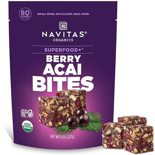 NAVITAS ORGANICS BERRY ACAI SUPERFOOD+ BITES – POWER...