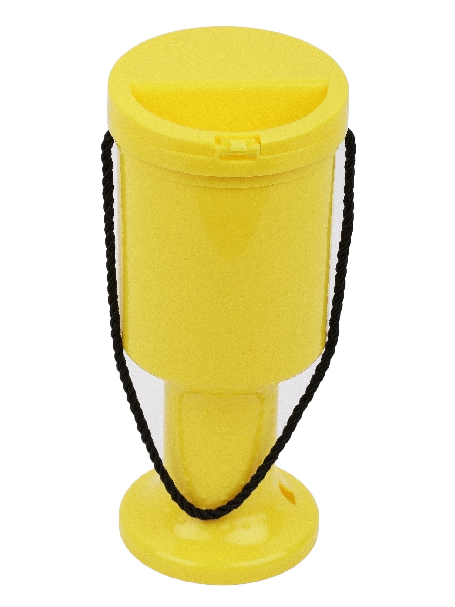 Hand Held Plastic Collection Charity event portable easy to use Box. - Fundrasing donation box. (yellow)