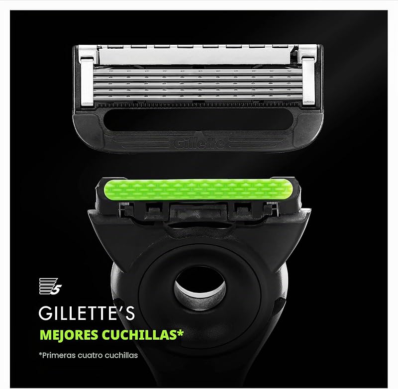 Labs Hojas Para Maquinilla De Afeitar Para Hombre, Pack De 4 Recambios, Compatibles Con GilletteLabs Con Barra Exfoliante y Heated Razor