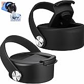 FLORAPELL Lid Compatible with Hydro Flask 12 16 18 20 32 40 OZ Wide Mouth, Flip Lid Replacement Lids with Flex Strap Handle, Leak-Proof Flask Cap for Hydro Flask Coffee Mug